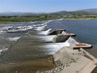 物部川統合関の全景